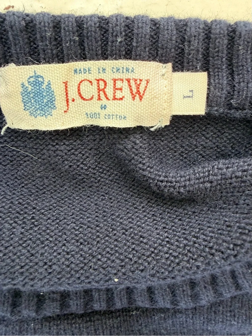 J. Crew Men's Classic Navy Crewneck Sweater